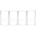 4st Transparenta Glas Hantverk Ljusöverdrag Cylinder Ljusöverdrag Dekorer