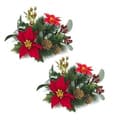 Manschetter för kronljus 2-pack Jul med blomdesign från Swerox