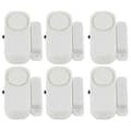 6-pack fönsterlarm, mini trådlöst fönsterdörr inbrottslarm säkerhetssystem magnetisk sensor skydd för hem FT