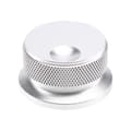 38X20mm Solid Knopp i Full Aluminiumlegering Präglad Potentiometerbrytare Ljudförstärkare Volymknopp Silver Silver