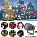 Julelysprojektor med 16 mønstre | 270° vidvinkel LED-belysning | Perfekt til julepynt i hjemmet 16 image patterns