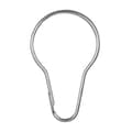 12-pack duschdraperiringar rostbeständig metall Basic för badrumsbruk krom