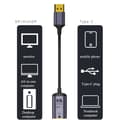 Pikkukuva 4 / 5: Type C USB3.1 naar DP - Displayport /Mini-DP mDP1.4 Mannetje 8K Adapter Converter Kabel HUB 18cm/7.1in