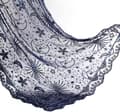 Pailletstjerner Måner Sjaler og Wraps til Aftenkjoler, Kvinder glitrende Gennemsigtige Mesh Bryllupssjaler til Aftenfest Navy Blue