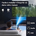 Miniatyrbillede 3 af 4: Full HD 1080P 4K Wifi Projektor Mini LED Bærbar Projektor 2,4G 5G Bluetooth Til Smartphone Video Hjemmekontor Camping
