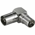 Miniatyrbillede 1 af 2: Vinklet Tv-Sat adapter Quick plug-F m-f