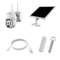 Miniatyrbillede 4 af 4: 4G udendørs motoriseret solkamera 92° IR Vision, Full HD 1080p videoovervågning, 20 M registrering, 350° rotation + 128 GB kort