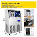 Miniatyrbild 4 av 4: Professionell ismaskin 50 kg per 24H 4X9 kuber Automatisk ismaskin kommersiell ismaskin tjockleksjustering
