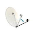 Miniatyrbillede 2 af 4: 65 cm stål parabolsæt + altanbeslag + enkelt LNB + DS81 TNTSAT-dekoder + HDMI-kabel + pointer + 25 m koaksialkabel + 2 F-stik