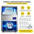 Miniatyrbild 2 av 4: Professionell ismaskin 50 kg per 24H 4X9 kuber Automatisk ismaskin kommersiell ismaskin tjockleksjustering