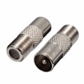 Miniatyrbild 2 av 4: 5st F Typ Plug RF Koaxial IEC Plugg Antenn Hane Adapter Twist Connector Aluminiumlegering E0175D Grå