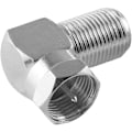Miniatyrbillede 2 af 4: 2X vinklet satellit-tv-adapter (90 grader vinklet satellit-antenneadapter) (koaksial F-kobling til F-stik) til e.672-antennekabel
