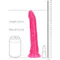 Miniatyrbild 7 av 7: RealRock: Glow in the Dark Realistic Dildo, 22.5 cm Rosa, Självlysande