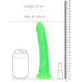 Miniatyrbild 7 av 7: RealRock: Glow in the Dark Realistic Dildo, 20 cm Grön, Självlysande
