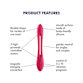 Miniatyrbild 8 av 11: Satisfyer: Elastic Joy, Multi Vibrator, röd Röd