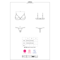 Miniatyrbild 3 av 5: Obsessive Letica, Cupless Bra & Crotchless Thong, svart Svart S/M