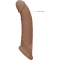 Miniatyrbild 6 av 11: RealRock Skin: Penis Extender with Rings, 22 cm Brun