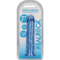 Miniatyrbild 7 av 7: RealRock: Crystal Clear Straight Realistic Dildo, 18 cm Blå