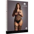 Miniatyrbild 5 av 5: Le Désir: Strapless, Crotchless Teddy with Stockings, One Siz... Svart one size
