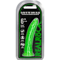 Miniatyrbild 2 av 8: RealRock: Glow in the Dark Realistic Dildo, 15.5 cm Grön, Självlysande