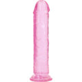 Miniatyrbild 1 av 7: RealRock: Crystal Clear Straight Realistic Dildo, 23 cm Rosa