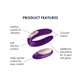 Miniatyrbild 8 av 10: Satisfyer: Double Plus Remote, Partner Vibrator Lila