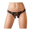 Miniatyrbild 1 av 8: Cottelli Collection: Lace String, Open Crotch, svart Svart XL