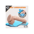 Miniatyrbild 2 av 7: Dr.Skin Glide: Self Lubricating Dildo with Balls, 22 cm Ljus hudfärg