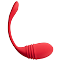 Miniatyrbild 2 av 9: Lovense: Vulse, App-Controlled Thrusting Egg Vibrator Röd