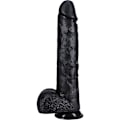 Miniatyrbild 6 av 8: RealRock: Extra Long Realistic Dildo, 38 cm, svart Svart