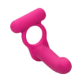 Miniatyrbild 2 av 11: California Exotic: Double Diver, Penis Ring with Dildo Rosa