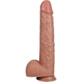 Miniatyrbild 7 av 7: RealRock: Extra Long Realistic Dildo, 33 cm, mörk Mörk hudfärg