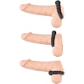 Miniatyrbild 2 av 9: Rebel: 3 Heavy Silicone Cock Rings Svart