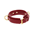 Miniatyrbild 3 av 5: Taboom Luxury: D-Ring Collar Deluxe Guld, Röd
