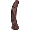 Miniatyrbild 3 av 6: Signature Cocks: Brickzilla, Realistic Ultraskyn Dildo, 33 cm Mörk hudfärg