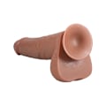 Miniatyrbild 4 av 7: RealRock: Extra Long Realistic Dildo, 33 cm, mörk Mörk hudfärg