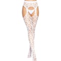 Miniatyrbild 2 av 6: Leg Avenue: Heart Net Suspender Hose, One Size Vit one size