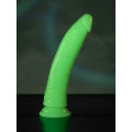 Miniatyrbild 6 av 8: RealRock: Glow in the Dark Realistic Dildo, 15.5 cm Grön, Självlysande