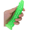 Miniatyrbild 4 av 8: RealRock: Glow in the Dark Realistic Dildo, 15.5 cm Grön, Självlysande