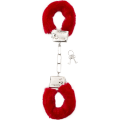 Miniatyrbild 1 av 2: Shots Toys: Furry Handcuffs Röd, Silver