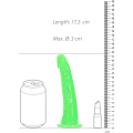 Miniatyrbild 8 av 8: RealRock: Glow in the Dark Realistic Dildo, 15.5 cm Grön, Självlysande