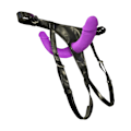 Miniatyrbild 1 av 10: Sweet Smile: Super Soft Double Strap-On Lila, Svart