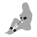 Miniatyrbild 4 av 5: Rimba: Spreader Bar with Cuffs Silver, Svart