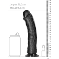 Miniatyrbild 7 av 7: RealRock: Curved Realistic Dildo, 23 cm, svart Svart