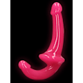 Miniatyrbild 6 av 7: RealRock: Glow in the Dark Strapless Strap-On Rosa, Självlysande