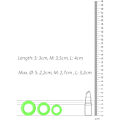 Miniatyrbild 3 av 5: Ouch! Glow in the Dark: Silicone Cock Ring Set, 3-pack Grön, Självlysande