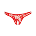 Miniatyrbild 2 av 8: Cottelli Collection: Lace String, Open Crotch, röd Röd L