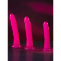 Miniatyrbild 8 av 9: RealRock: Glow in the Dark Realistic Dildo, 18 cm Rosa, Självlysande