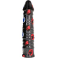 Miniatyrbild 2 av 2: All Black: Ribbed Dildo, 26 cm Svart