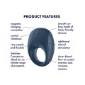Miniatyrbild 3 av 9: Satisfyer Connect: Strong One, Ring Vibrator Blå